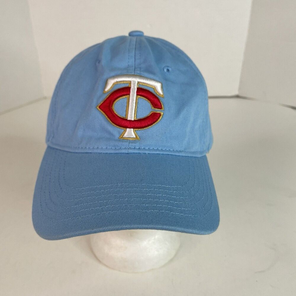 Minnesota Twins SnapBack Hat, Light Blue, Adjustable Cap, Melonwear.
